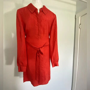 Diane von Furstenberg Silk Belted Shirt Dress, Size 4